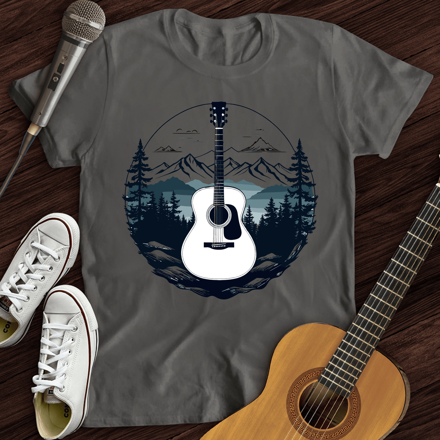 Printify T-Shirt Charcoal / S Acoustic Vibes T-Shirt