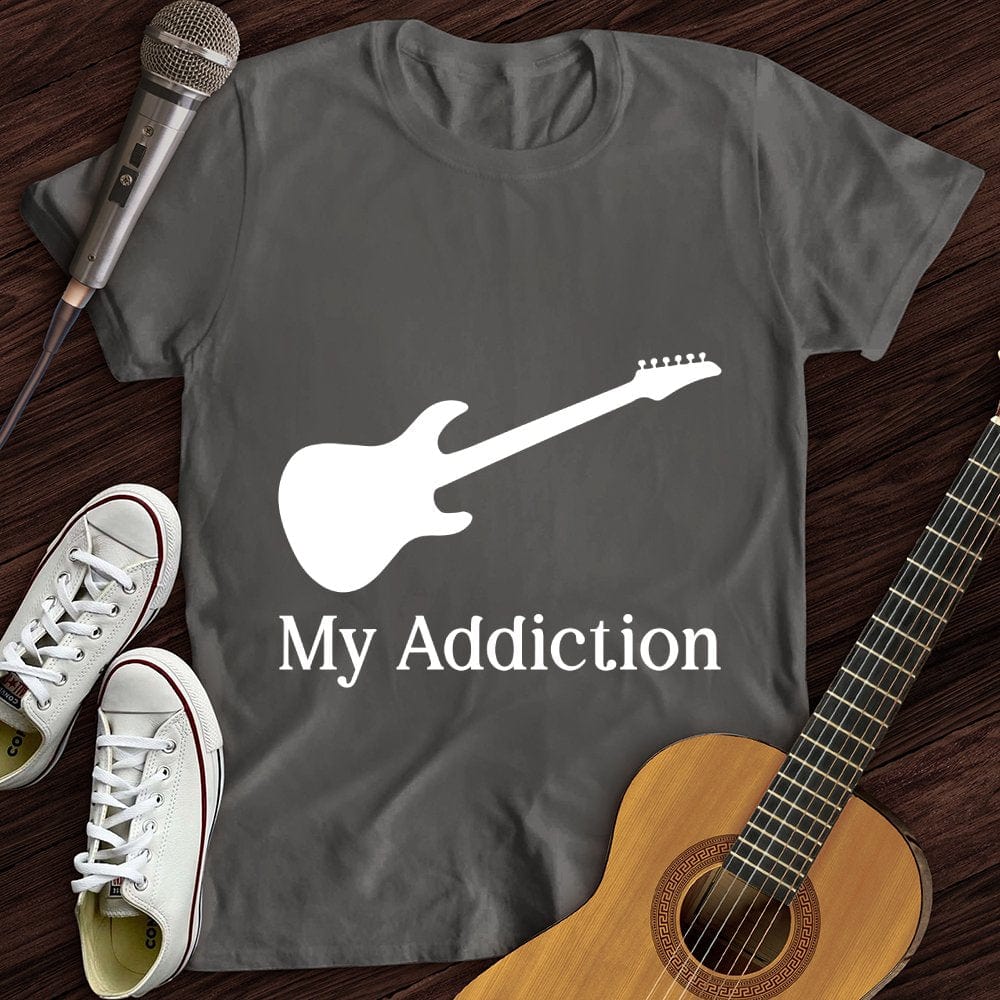 Printify T-Shirt Charcoal / S Addicted to Guitar T-Shirt
