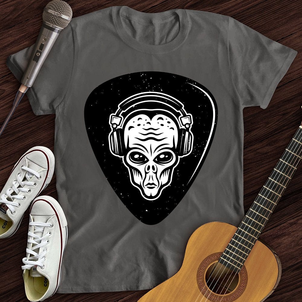 Printify T-Shirt Charcoal / S Alien Headphones T-Shirt
