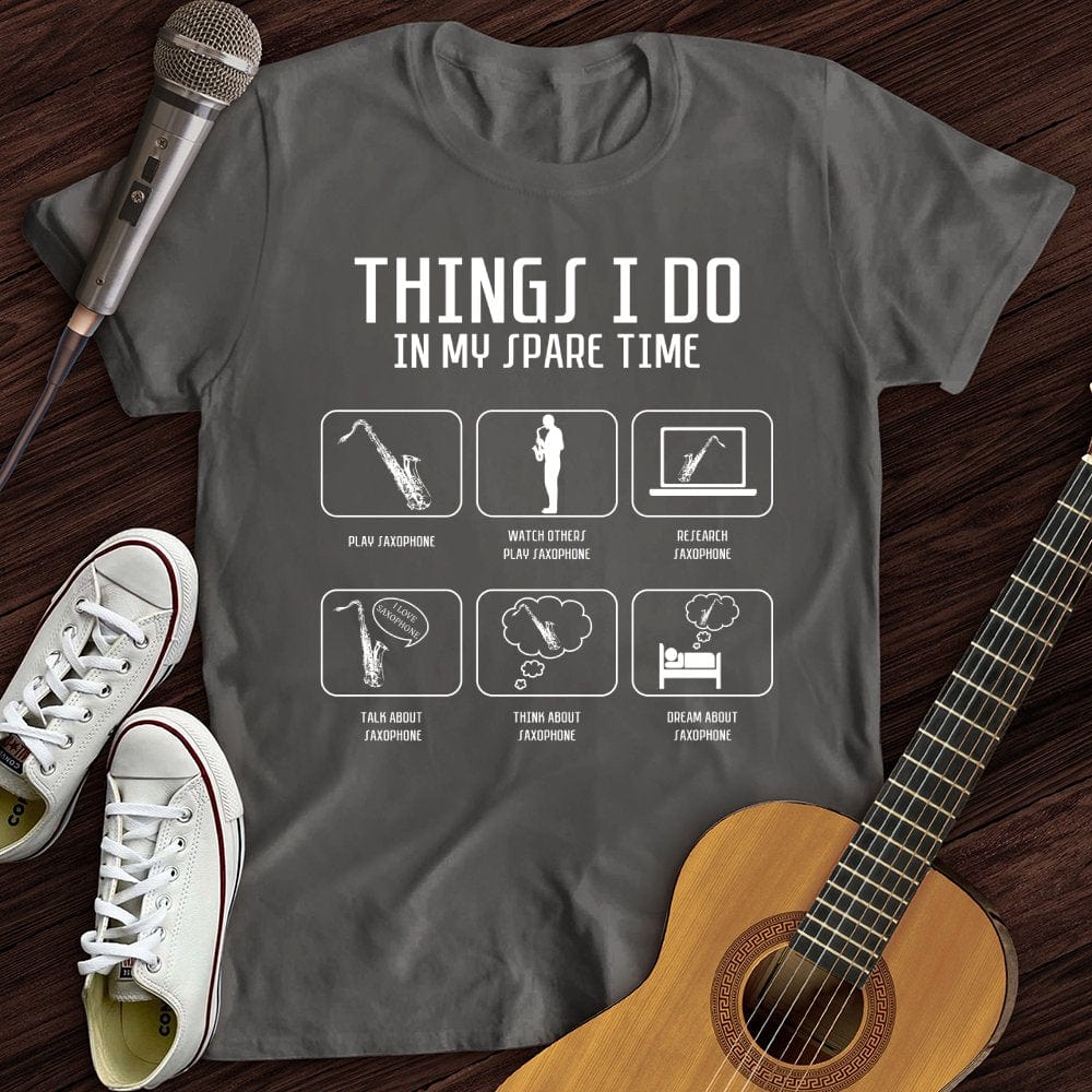 Printify T-Shirt Charcoal / S All I Do is Saxophone T-Shirt