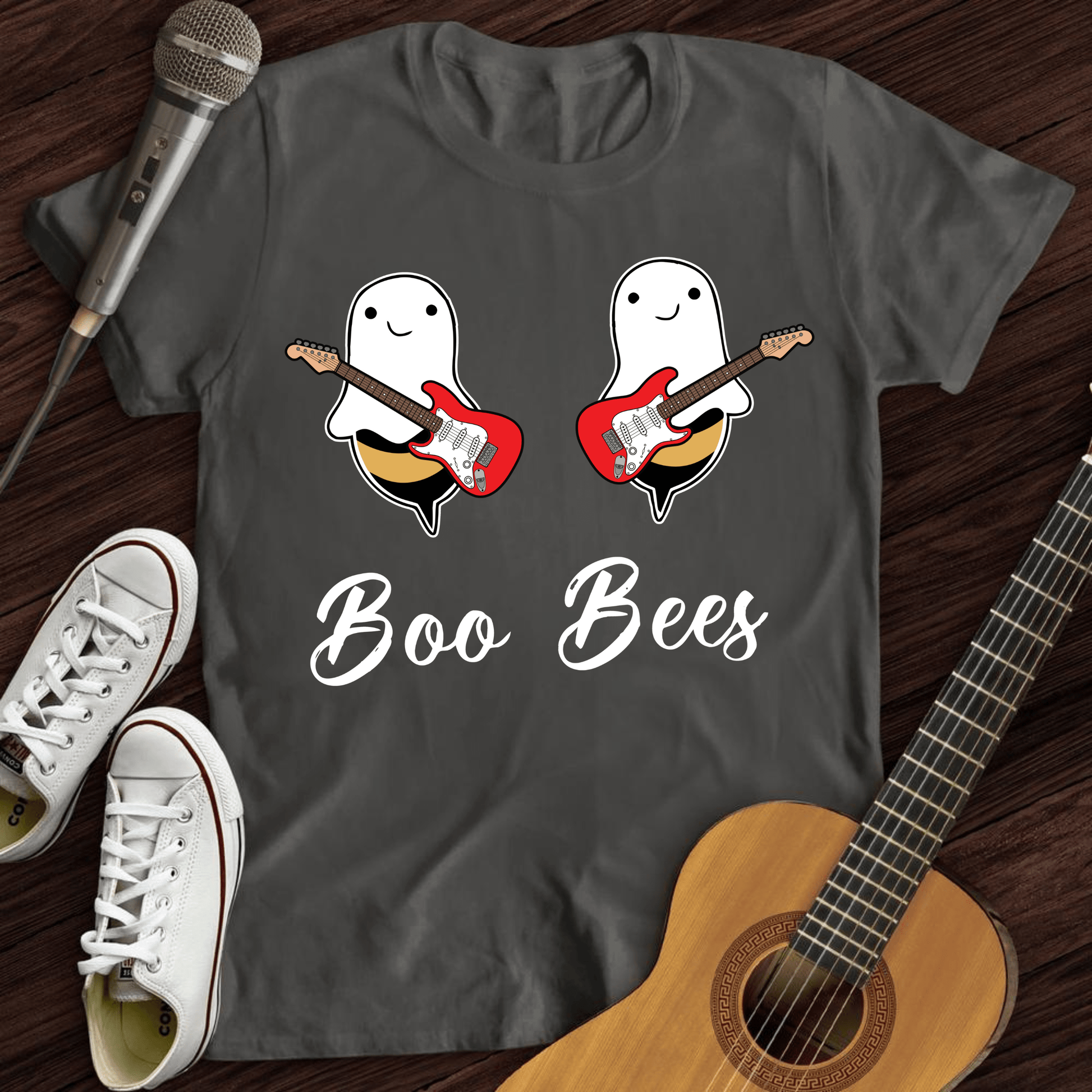 Printify T-Shirt Charcoal / S Boo Bees T-Shirt