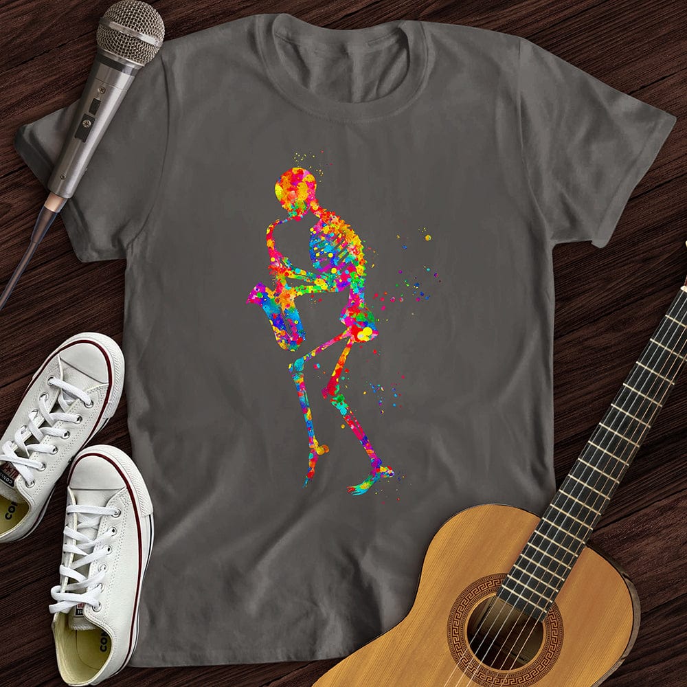 Printify T-Shirt Charcoal / S Colorful Souls Sax T-Shirt