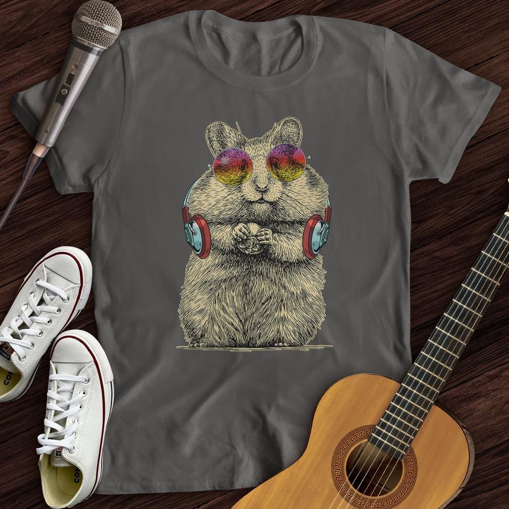 Printify T-Shirt Charcoal / S DJ Hampster T-Shirt