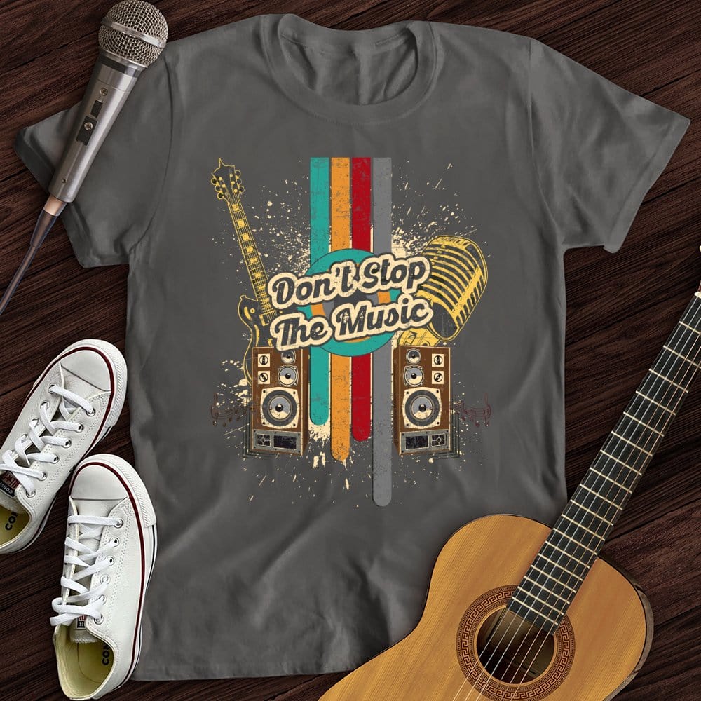 Printify T-Shirt Charcoal / S Don't Stop The Music T-Shirt