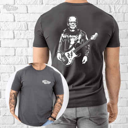 Printify T-Shirt Charcoal / S Frankenstein Monster Guitar T-Shirt