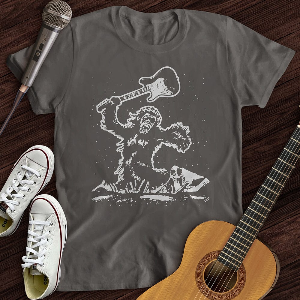 Printify T-Shirt Charcoal / S Gorilla Guitar T-Shirt