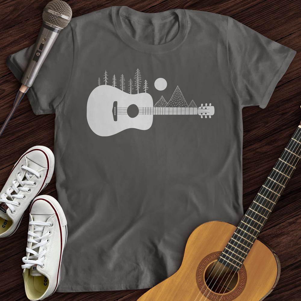 Printify T-Shirt Charcoal / S Guitar Mountain T-Shirt