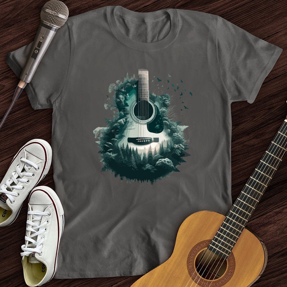 Printify T-Shirt Charcoal / S Guitar Nature T-Shirt
