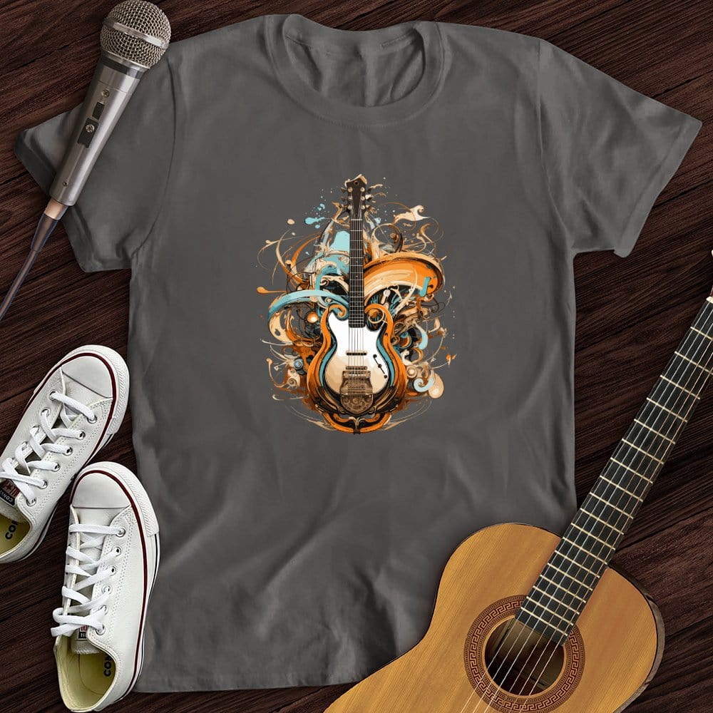 Printify T-Shirt Charcoal / S Guitar Steampunk T-Shirt
