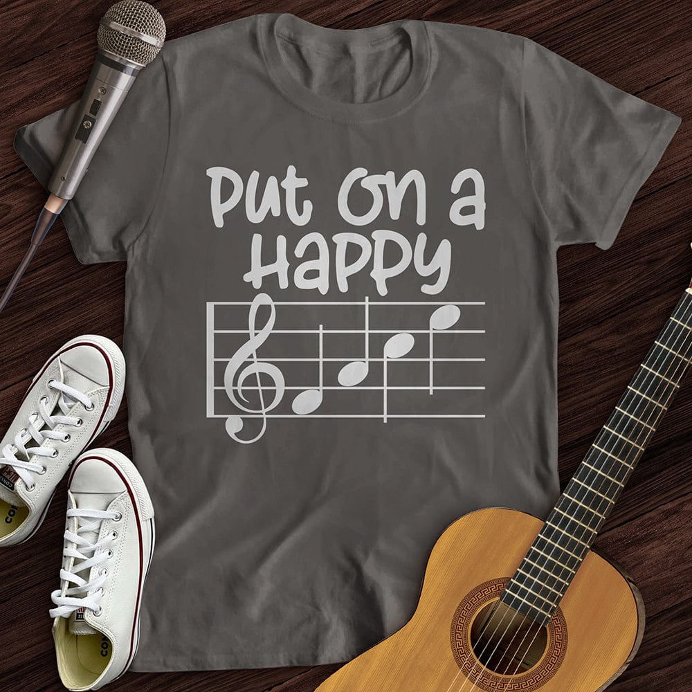 Printify T-Shirt Charcoal / S Happy Face T-Shirt
