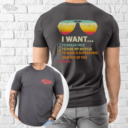 Printify T-Shirt Charcoal / S I Want T-Shirt