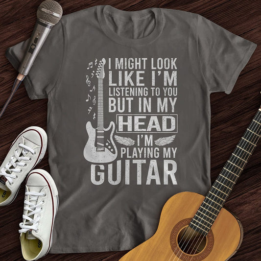 Printify T-Shirt Charcoal / S In My Head Guitar T-Shirt