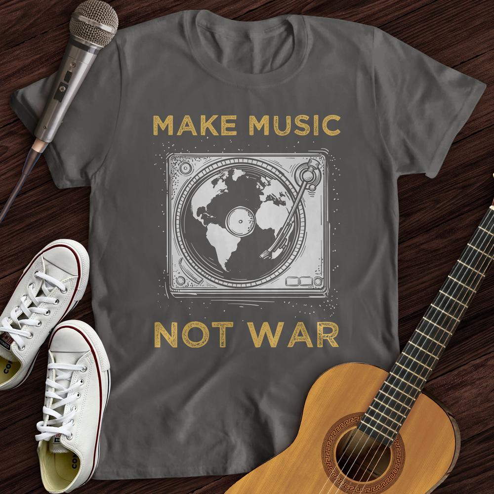 Printify T-Shirt Charcoal / S Make Music World T-Shirt