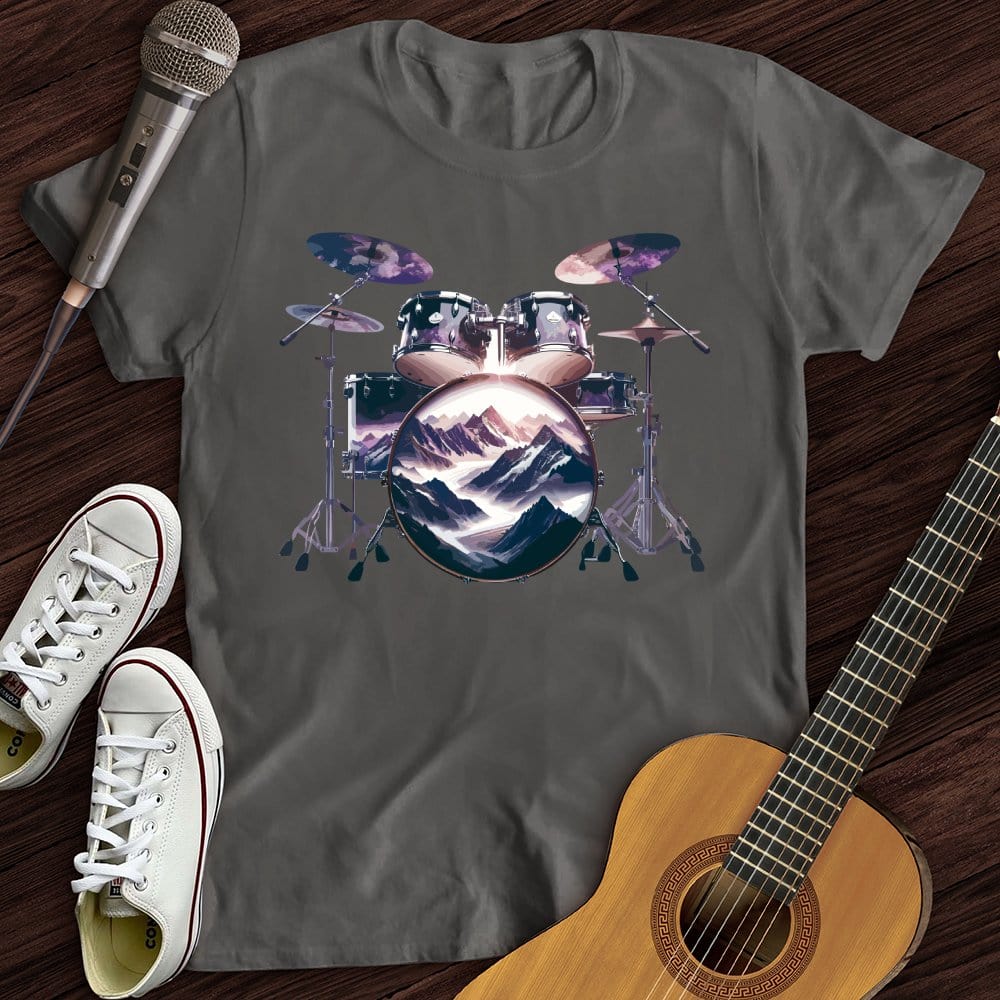 Printify T-Shirt Charcoal / S Mountain Beat T-Shirt