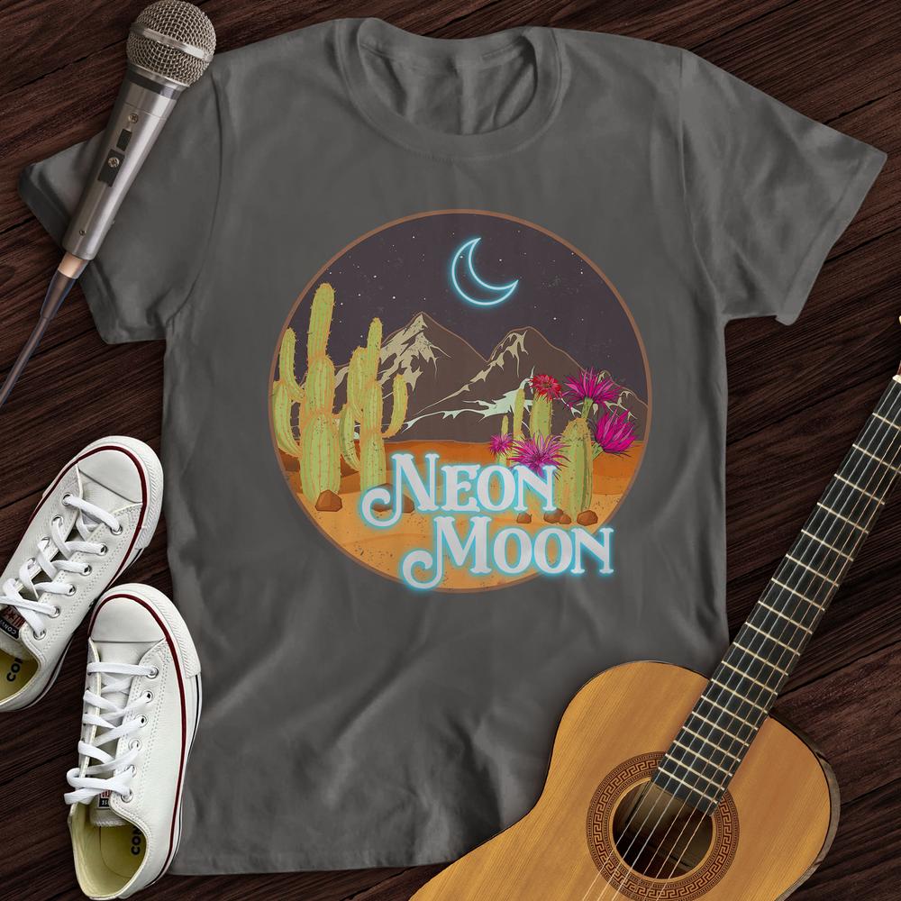 Printify T-Shirt Charcoal / S Neon Moon T-Shirt