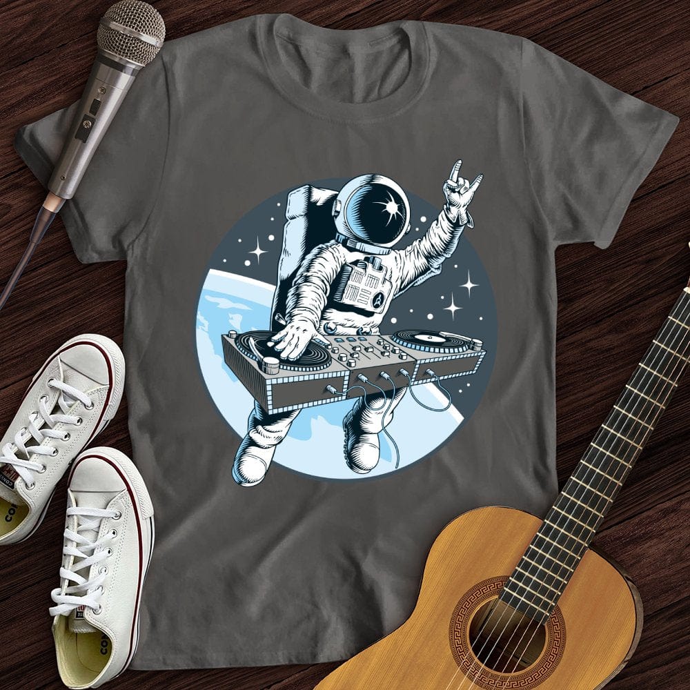 Printify T-Shirt Charcoal / S Outer Space DJ T-Shirt