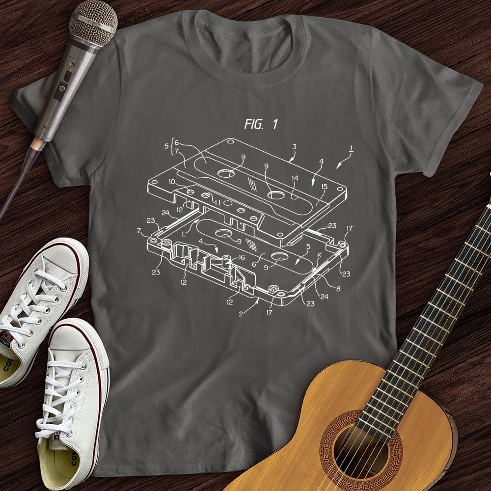 Printify T-Shirt Charcoal / S Patent for Cassette T-Shirt