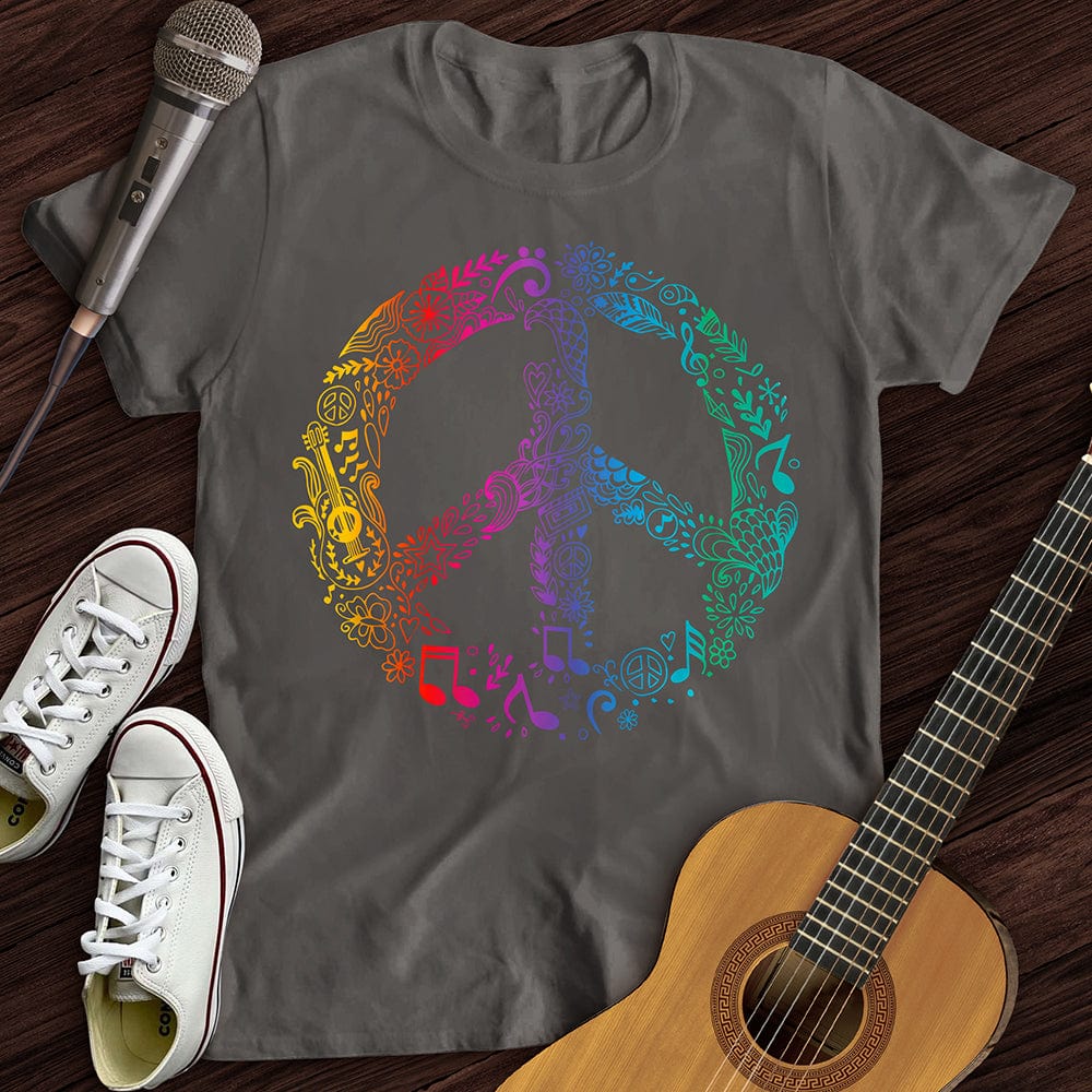 Printify T-Shirt Charcoal / S Peace Sign T-Shirt