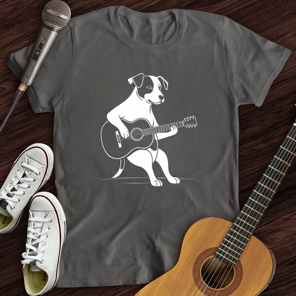 Printify T-Shirt Charcoal / S Playing Pup T-Shirt