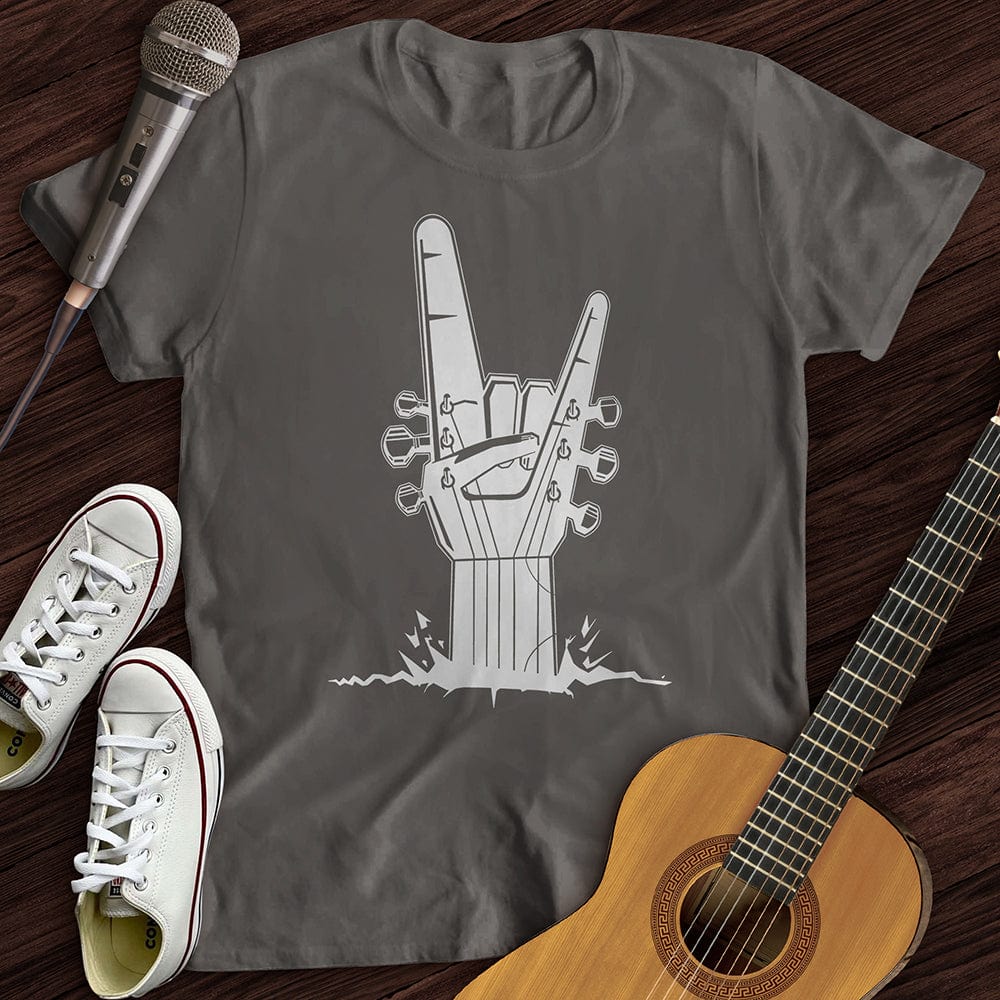 Printify T-Shirt Charcoal / S Rock on Guitar T-Shirt