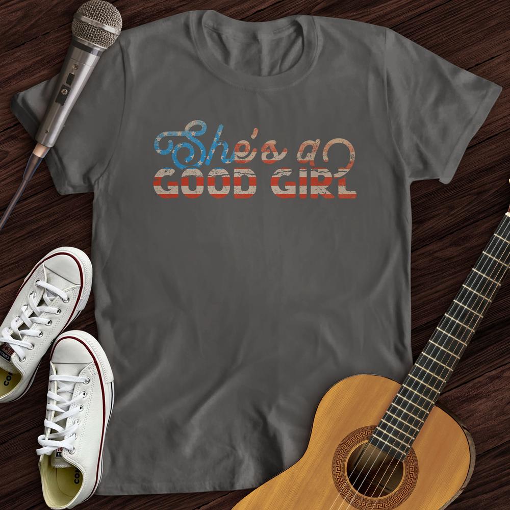 Printify T-Shirt Charcoal / S She's A Good Girl T-Shirt