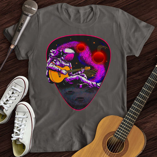 Printify T-Shirt Charcoal / S Space Guitar Plectrum T-Shirt