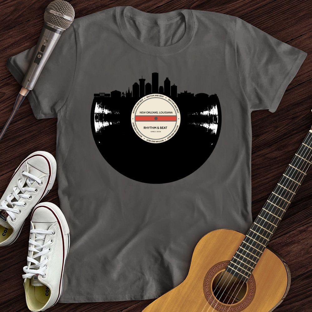 Printify T-Shirt Charcoal / S Vinyl Skyline New Orleans T-Shirt