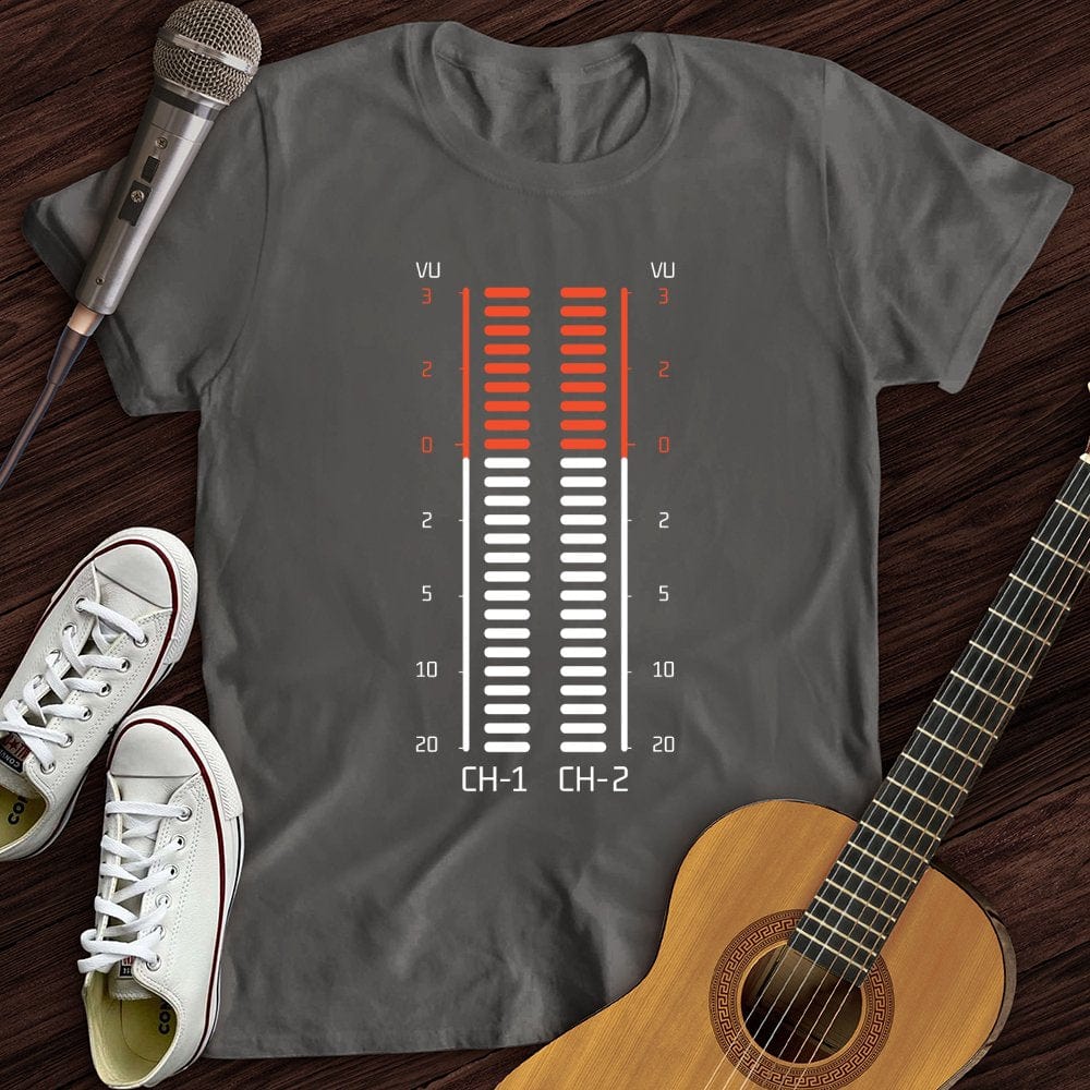 Printify T-Shirt Charcoal / S Vu Meter Sound Bar T-Shirt