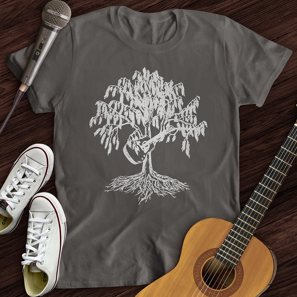 Printify T-Shirt Charcoal / S Weeping Willow Guitar T-Shirt