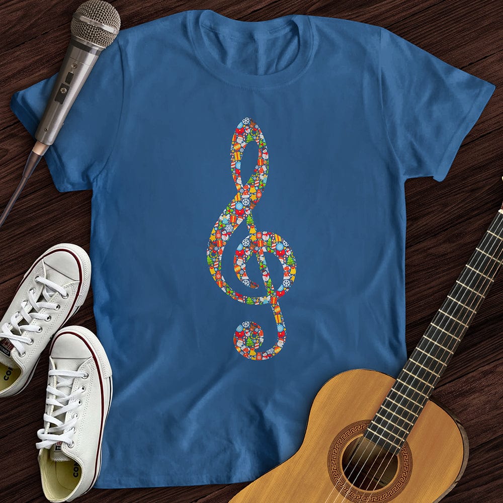 Printify T-Shirt Christmas Treble Clef T-Shirt