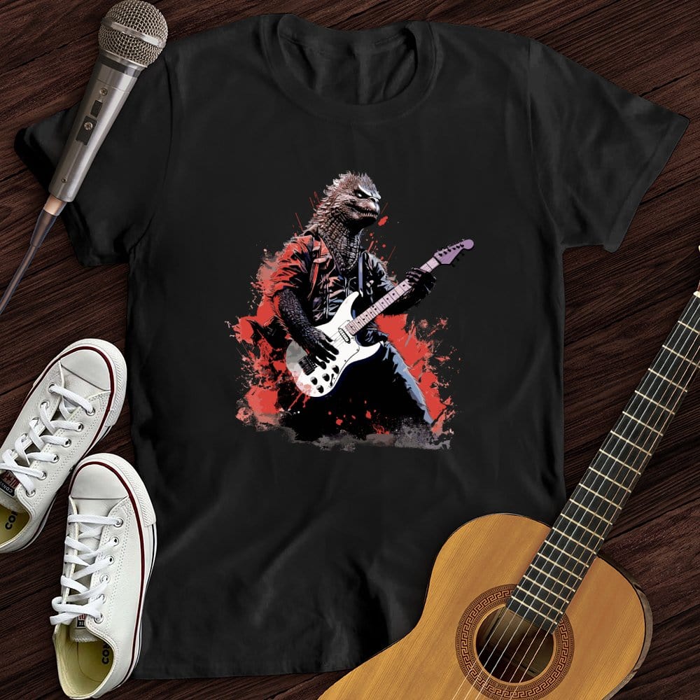 Printify T-Shirt Dino Lead Guitarist T-Shirt