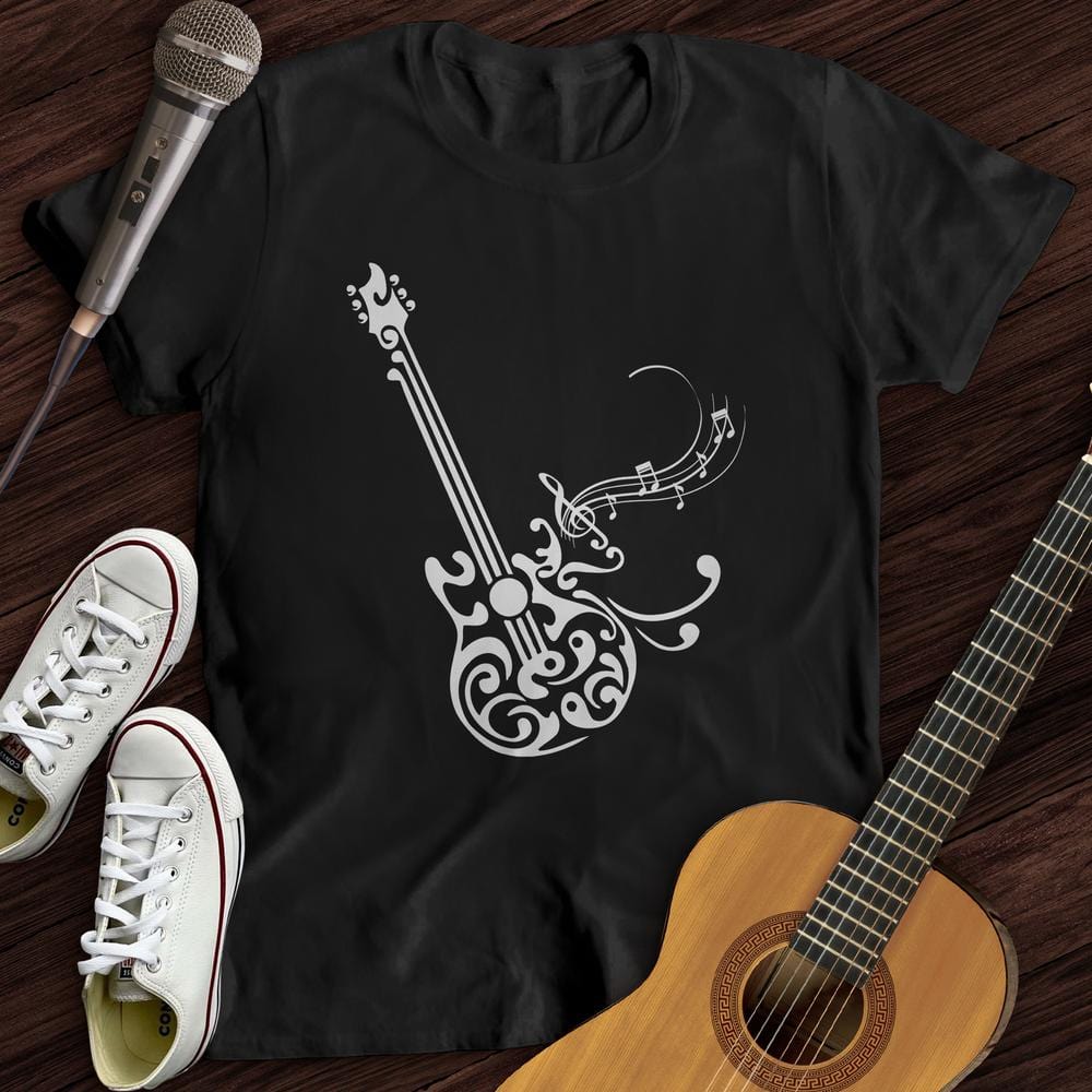 Printify T-Shirt Floral Guitar T-Shirt