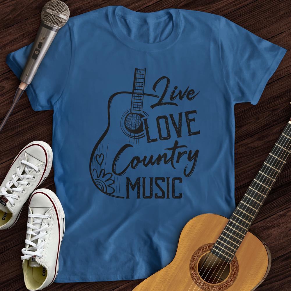 Printify T-Shirt Live, Love, Country T-Shirt