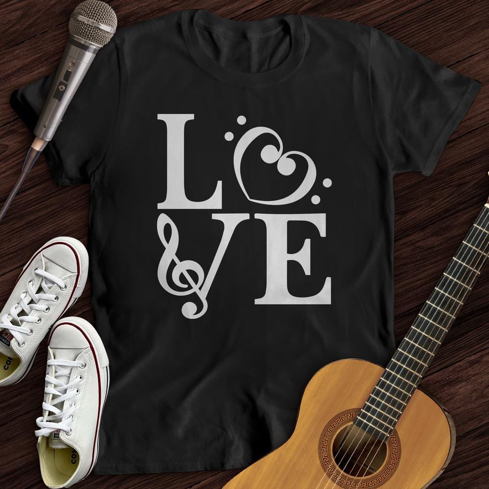 Printify T-Shirt Love For Music T-Shirt
