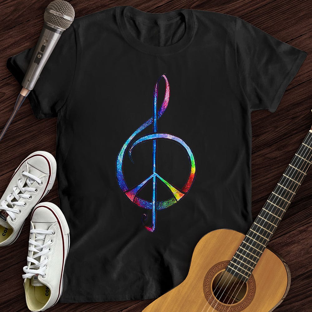 Printify T-Shirt M / Black Peace Music Tie Dye T-Shirt