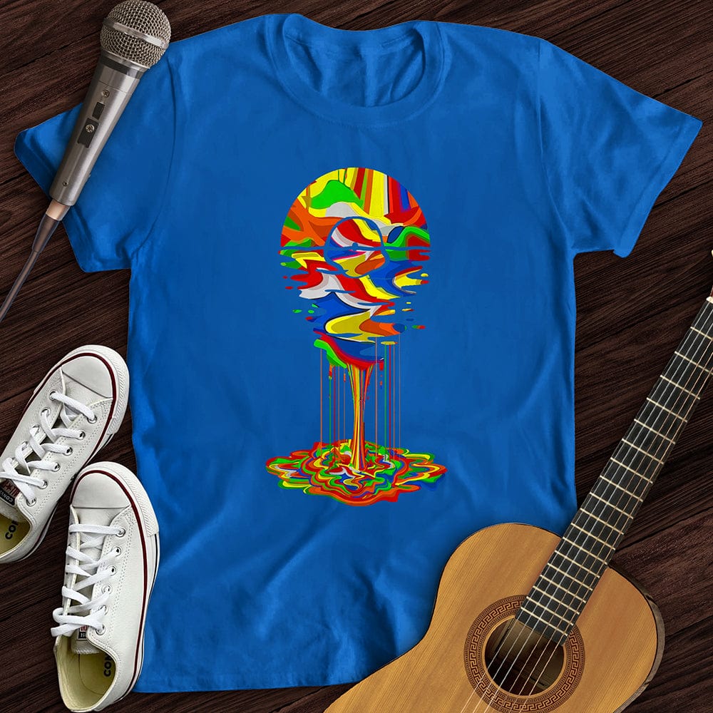 Printify T-Shirt Melting Rainbow Vinyl T-Shirt