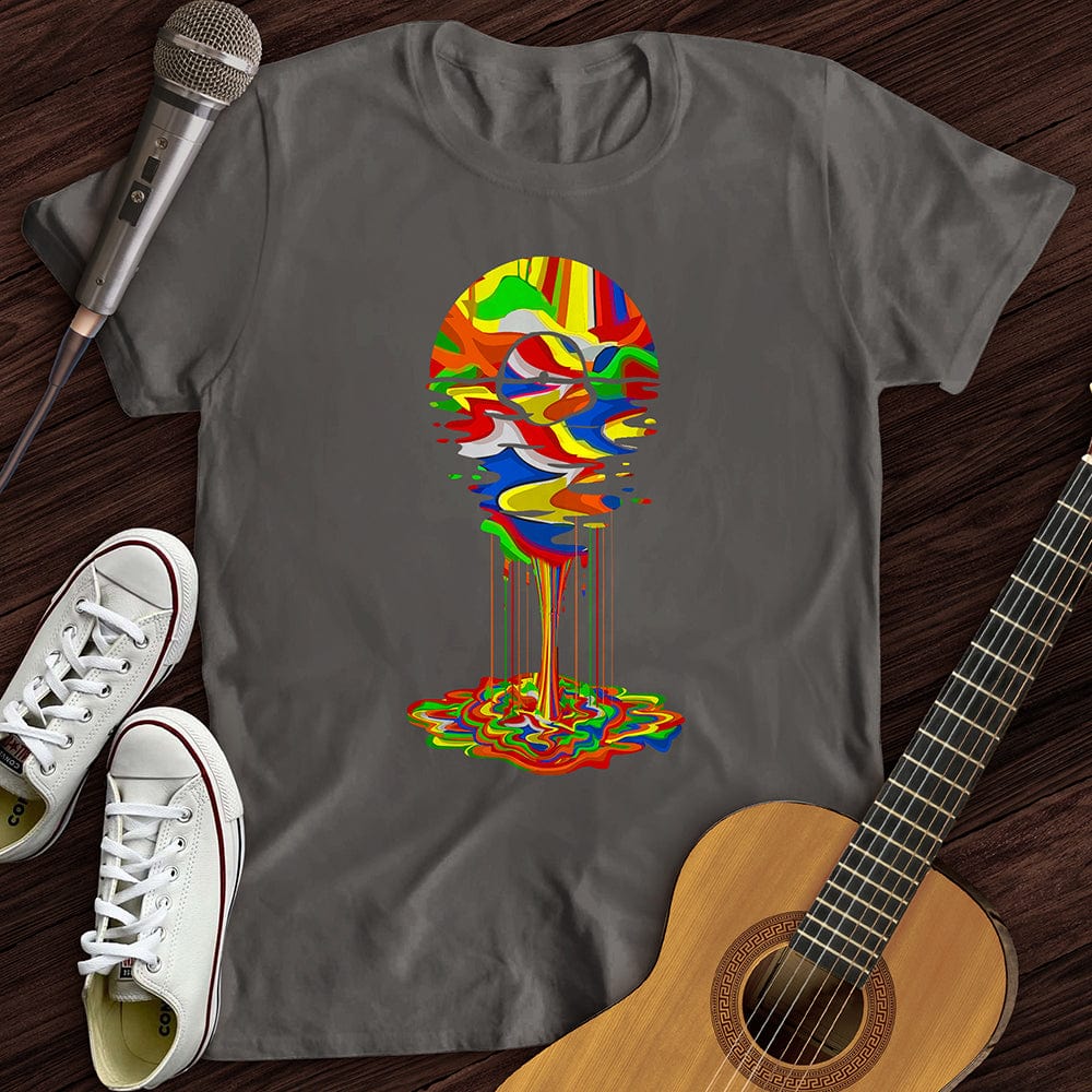 Printify T-Shirt Melting Rainbow Vinyl T-Shirt