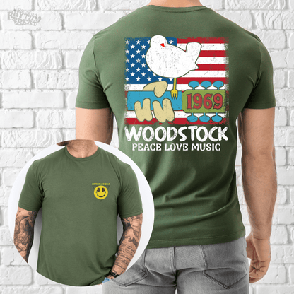 Printify T-Shirt Military Green / S 1969 Woodstock Tribute T-Shirt