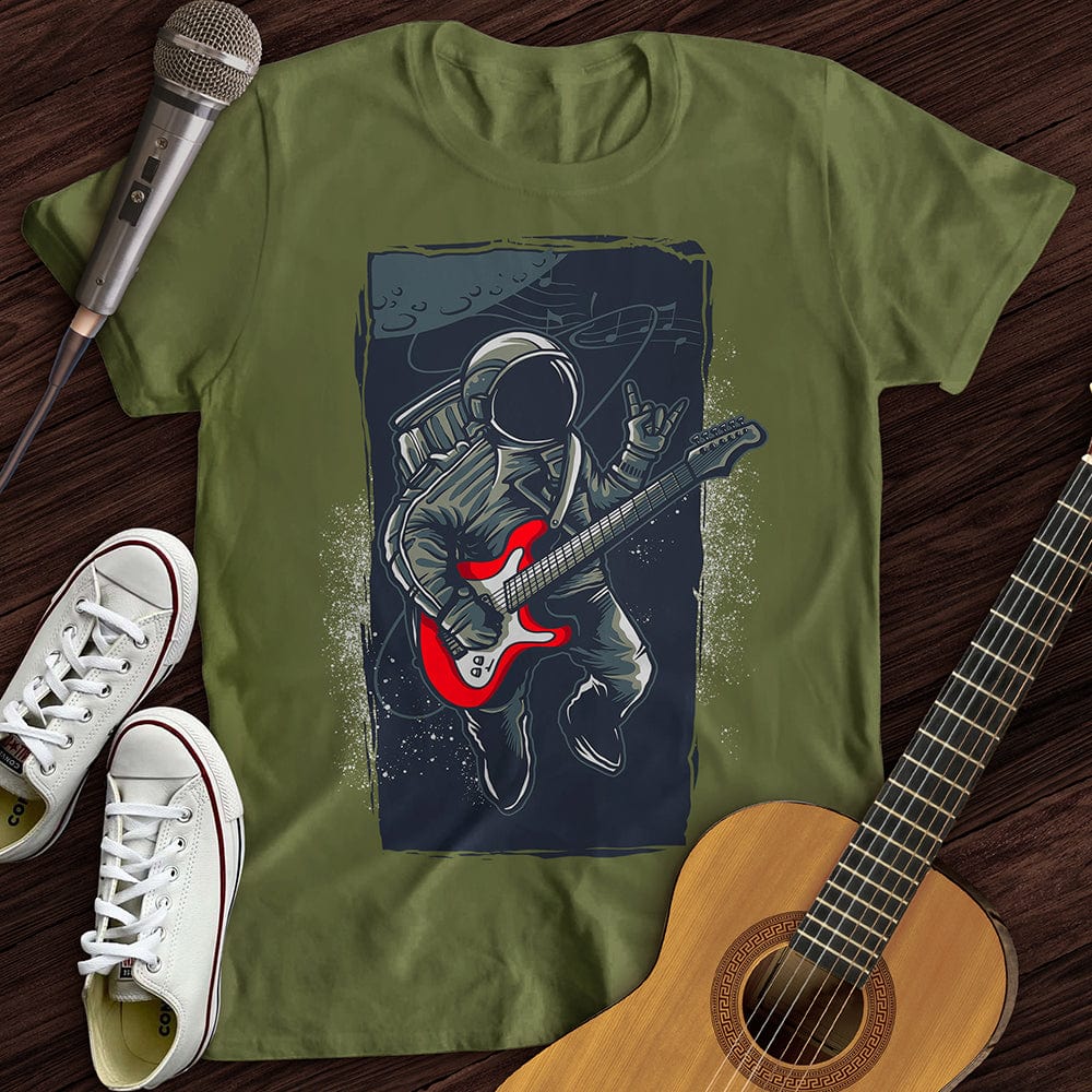 Printify T-Shirt Military Green / S Astro Guitar T-Shirt