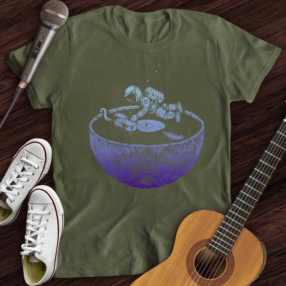 Printify T-Shirt Military Green / S Astro On Record T-Shirt