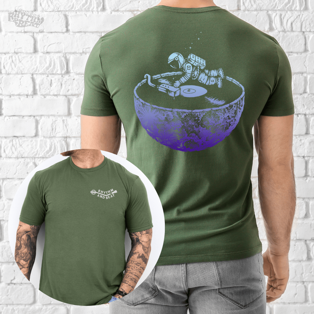 Printify T-Shirt Military Green / S Astro On Vinyl T-Shirt