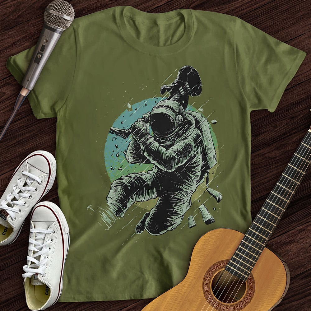 Printify T-Shirt Military Green / S Astronaut Rockstar T-Shirt