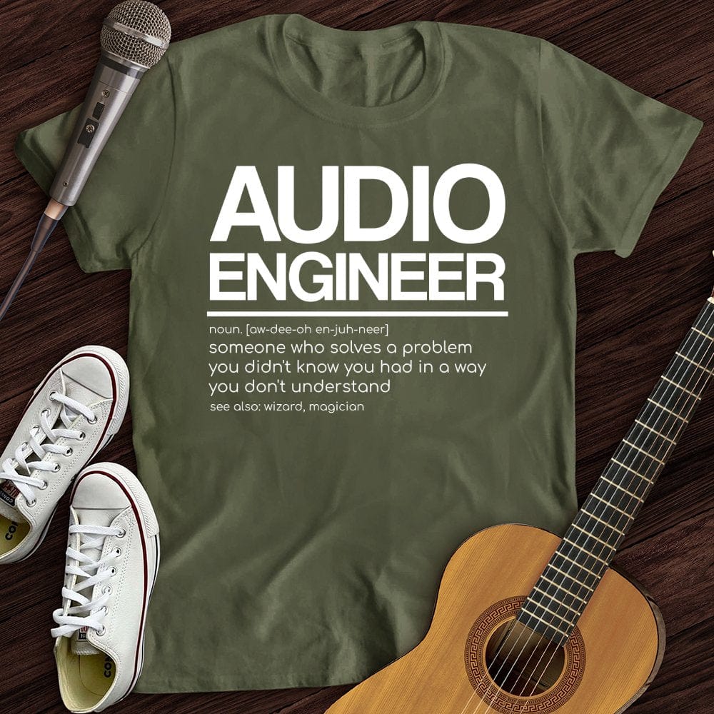 Printify T-Shirt Military Green / S Audio Engineer T-Shirt