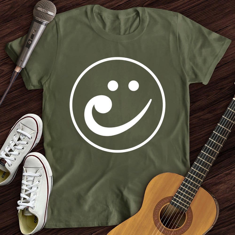 Printify T-Shirt Military Green / S Bass Face T-Shirt