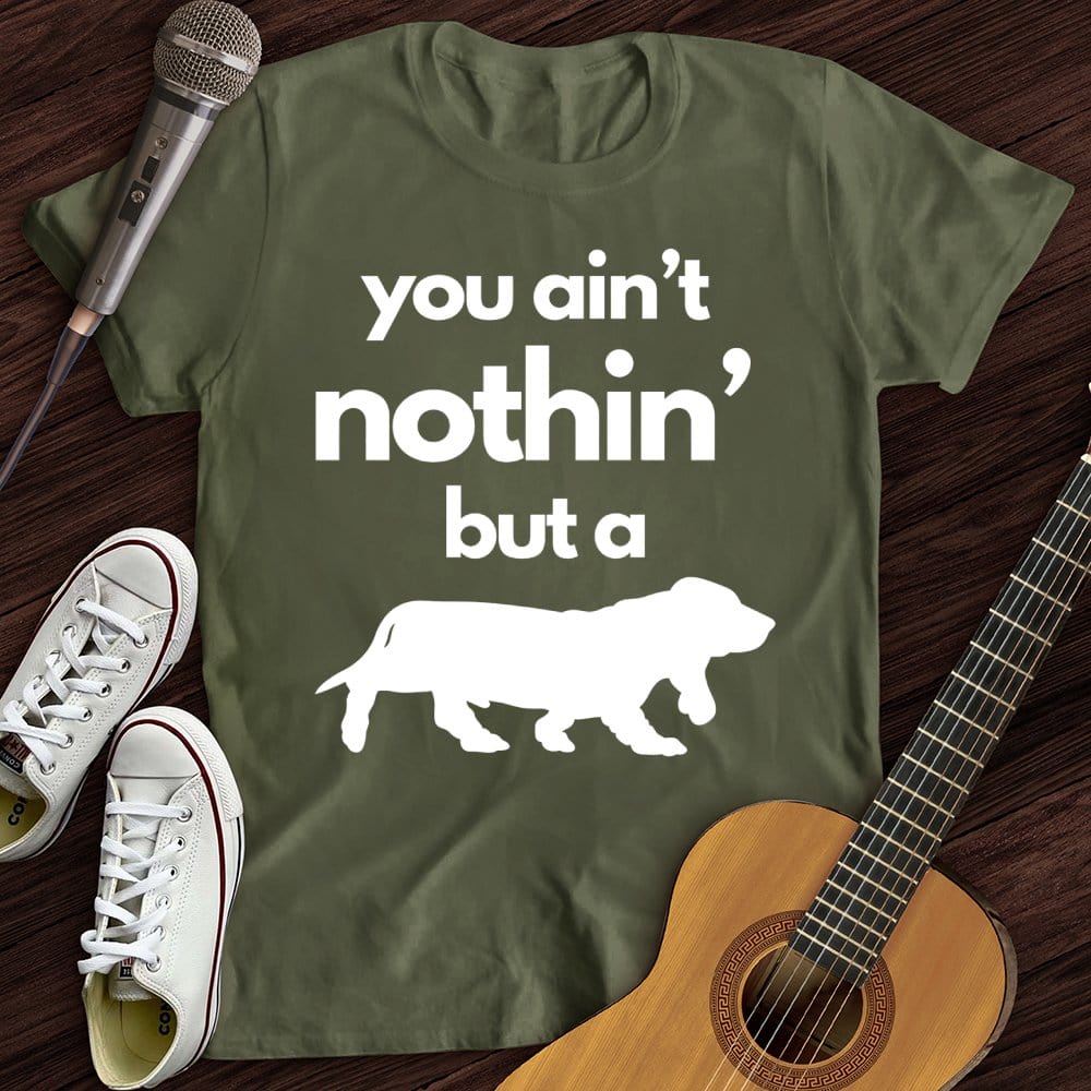Printify T-Shirt Military Green / S Bassett Hound T-Shirt