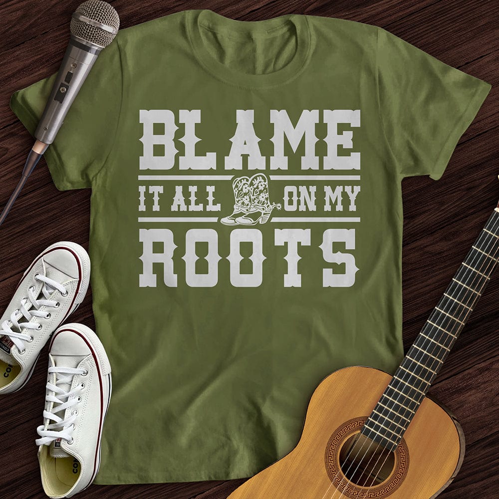 Printify T-Shirt Military Green / S Blame It T-Shirt