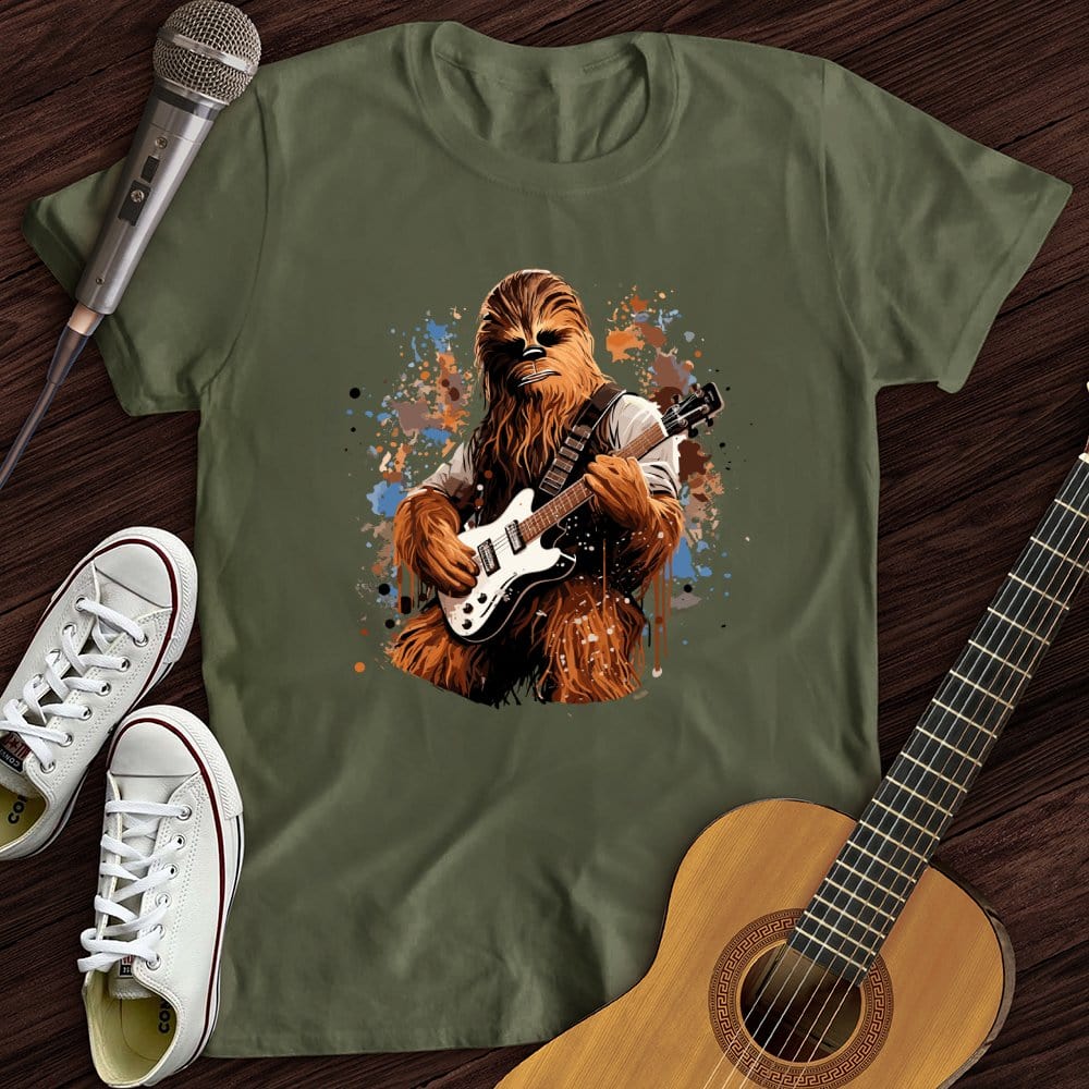 Printify T-Shirt Military Green / S Chewy Guitar T-Shirt