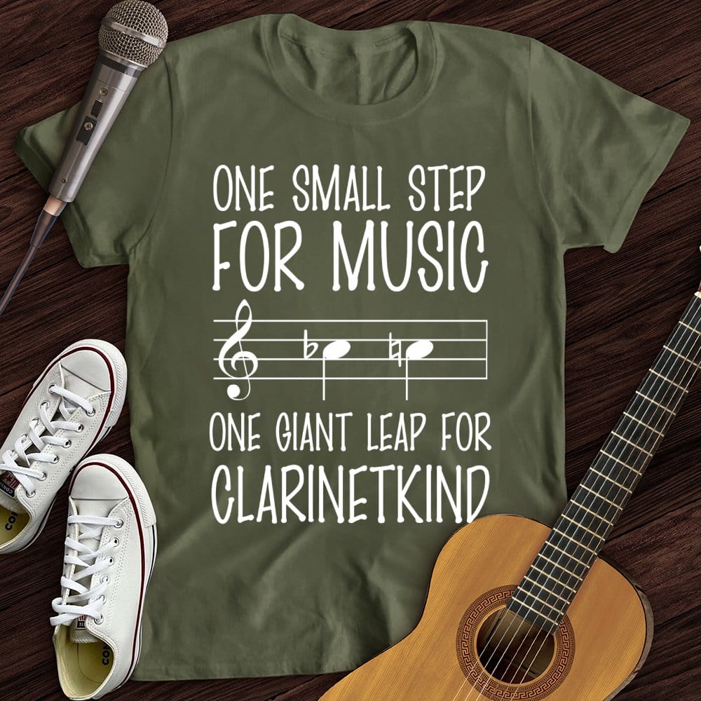 Printify T-Shirt Military Green / S Clarinet T-Shirt