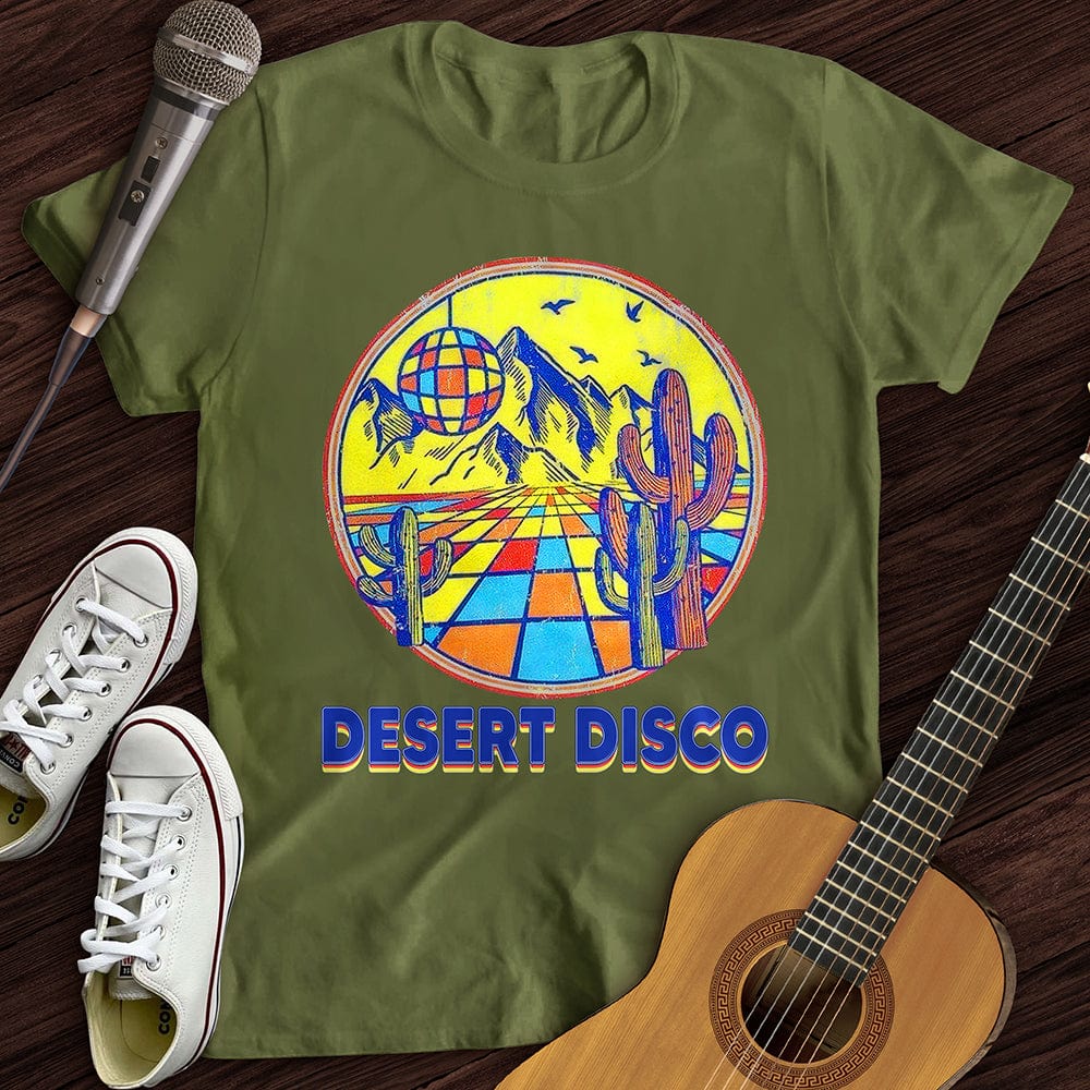 Printify T-Shirt Military Green / S Desert Disco T-Shirt