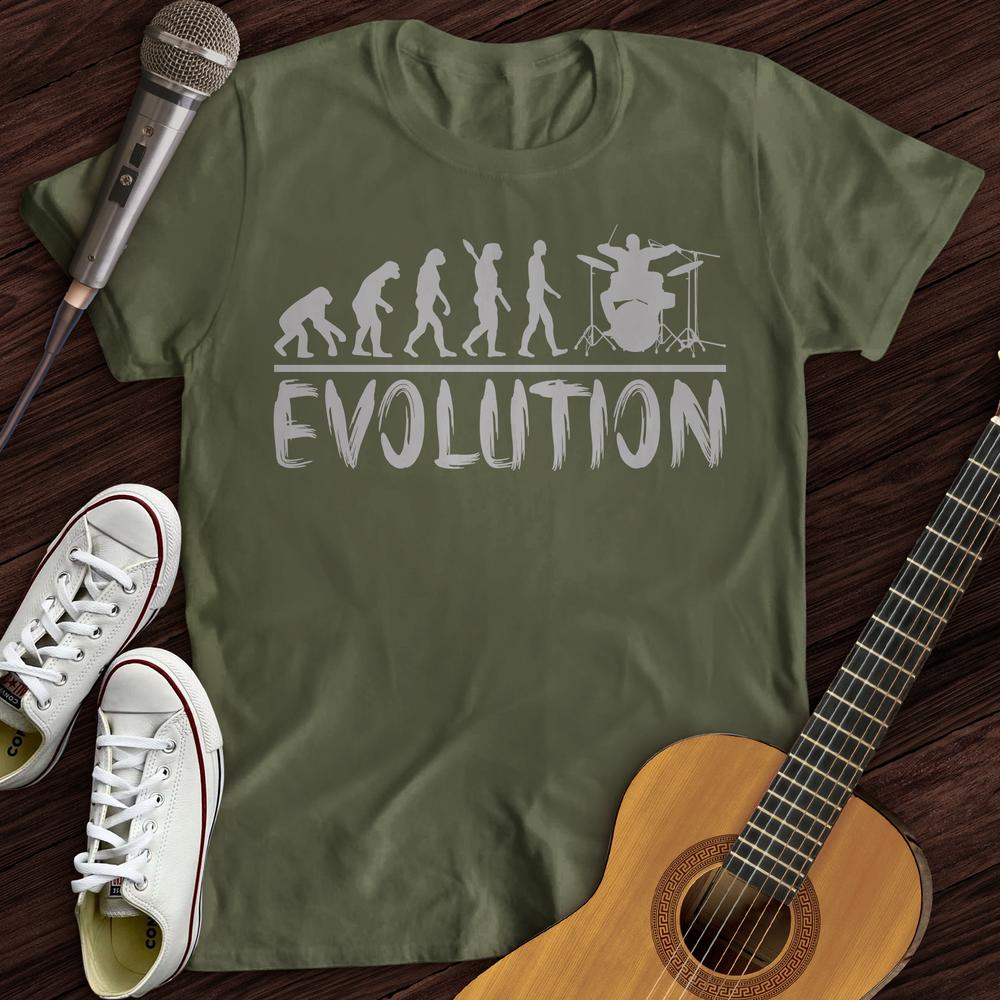 Printify T-Shirt Military Green / S Drummer Evolution T-Shirt